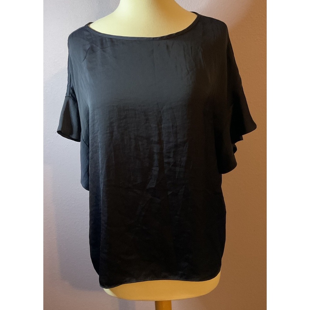 Banana‎ Republic Navy Blue Short Sleeve Blouse Size Medium
